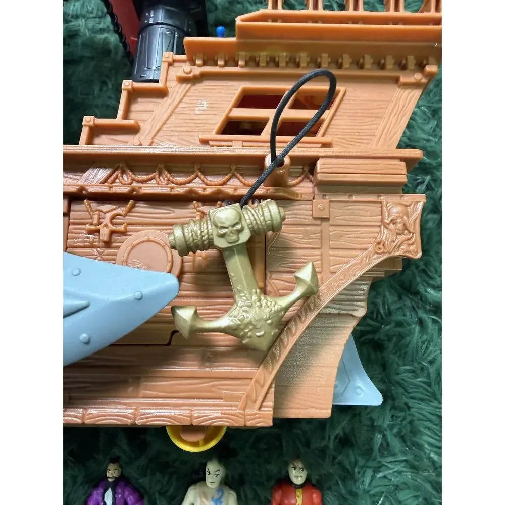 Imaginext Shark Pirate Ship Playset & 6 Action Figures Lot